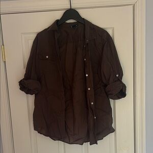 GAP Women's Brown Lightweight Shirt Jacket